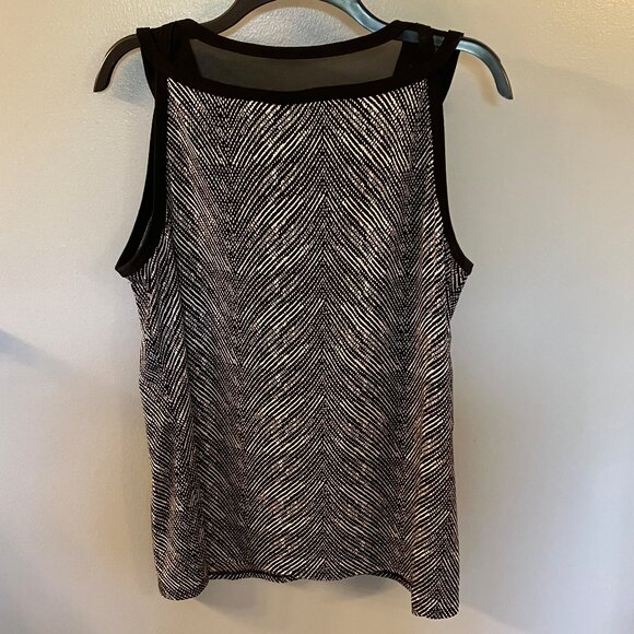 Worthington Womens Top Size Large Multi Color Sleeveless Mesh V Neck NWOT - Picture 6 of 6